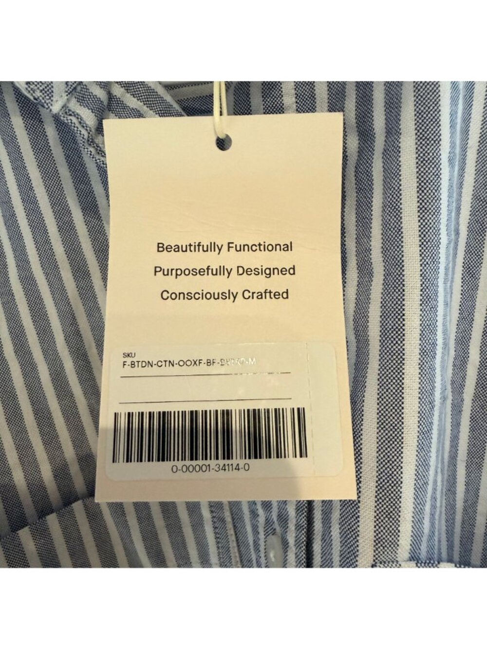 Everlane The Boxy Oxford Shirt Women's Size Medium in Blue & White Stripe NWT! - Picture 4 of 7